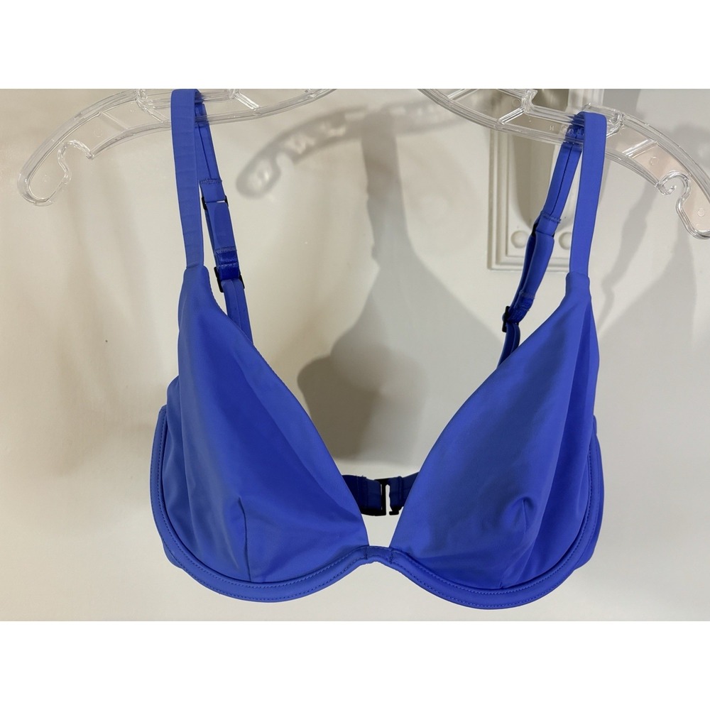 CUUP Royal Blue Underwire‎ Bikini Swim Top Bathing Suit 10